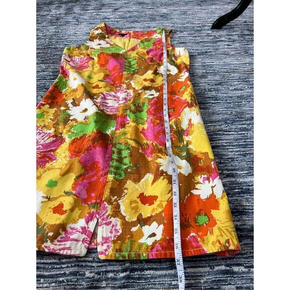 Talbots Colorful Floral Watercolor Print V Neck Shift Dress petite size 12 - Picture 7 of 8
